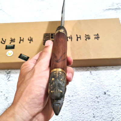 DAO BẾP - DAO THÁI CHẶT HOA VĂN KHÂU ĐỒNG MÃ DT159