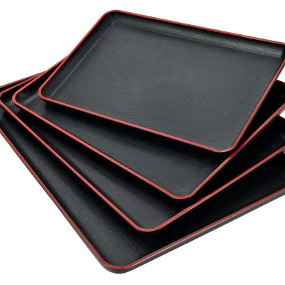 Khay nhựa phục vụ, mâm bê đồ bằng nhựa phong cách Nhật - 2 size 