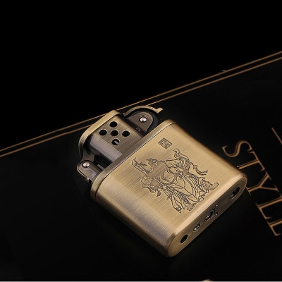 Vỏ Hột Quẹt Bật Lửa Gas Dolphin HY-303 Họa Tiết Nhiều Hình Sang Trọng - Dùng Gas Đá Cao Cấp