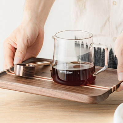 Khay gỗ óc chó lớn hiệu CAFE DE KONA