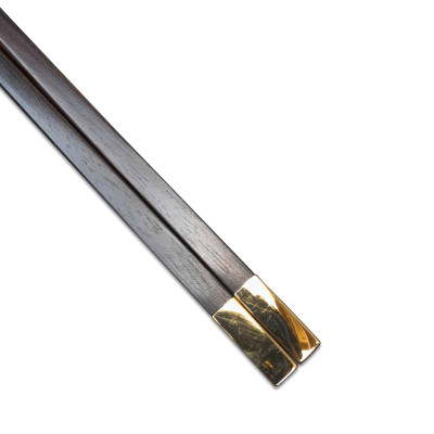 Bộ 10 đôi Đũa Gỗ Trầm Thị  Ghép Đồng kiểu sang trọng dài 25cm - Đồ Gỗ Gia Dụng Thương Hiệu Trường Sơn