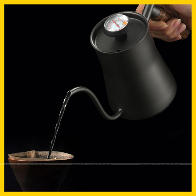 Ấm rót cà phê cổ ngỗng | Kèm nhiệt kế