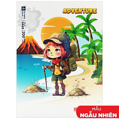 Tập Class Adventure - 4 Ô Ly - 200 Trang 80gsm - Hồng Hà 0449 (Mẫu Bìa Giao Ngẫu Nhiên)