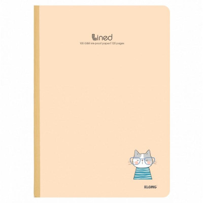 Vở kẻ ngang may dán gáy KLONG A4 120 trang 100/76; MS: 847