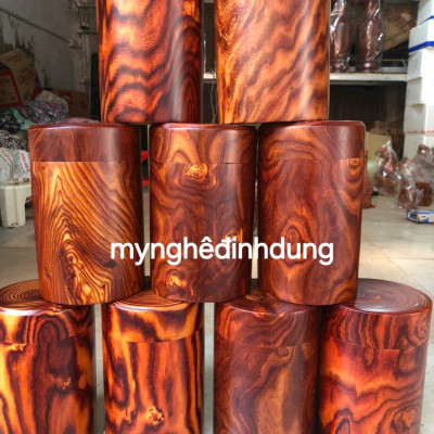 Hộp đựng trà ( chè) để bàn bằng gỗ trắc cao 20x11cm 