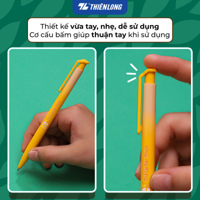 Combo 5/10/20 Bút gel B - Buttersmooth Gel Thiên Long GELB-031 - Premium Tip viết êm, trơn - Mực Xanh - Thân ngẫu nhiên