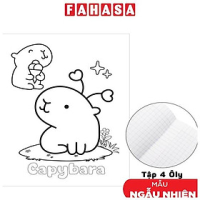 Tập Học Sinh Tô Màu Capybara - Bìa Kiếng - 4 Ô Ly - 96 Trang 100gsm - The Sun (Mẫu Bìa Giao Ngẫu Nhiên)