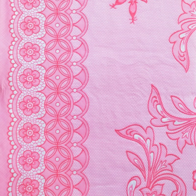 Khăn trải bàn PAULEE - 856B (180cm x 137cm) hoa văn hồng - không thấm nước