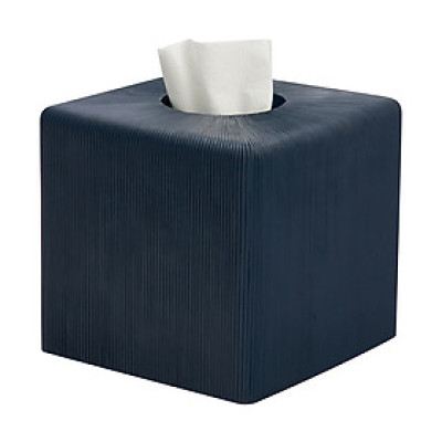 Hộp Đựng Khăn Giấy Nhựa Thuỷ Tinh NAVY Màu Xanh Dương Đậm|Index Living Mall| Nội Thất Thái Lan