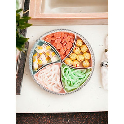 Khay mứt TẾT đựng bánh kẹo Khay gồm 5 hũ ngũ lộc lớn xinh xắn hình kim kim cương biểu hiện sang trọng trong ngày tết