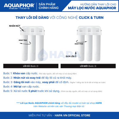 Lõi Lọc Nước AQUAPHOR K2 Thay Cho Máy Lọc Nước AQUAPHOR MORION - Hàng Chính Hãng