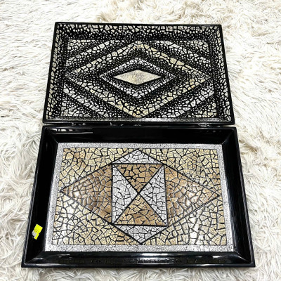 Khay Sơn Mài - Mã KC19 size 35x24x3 cm / Cẩn Trứng cao cấp