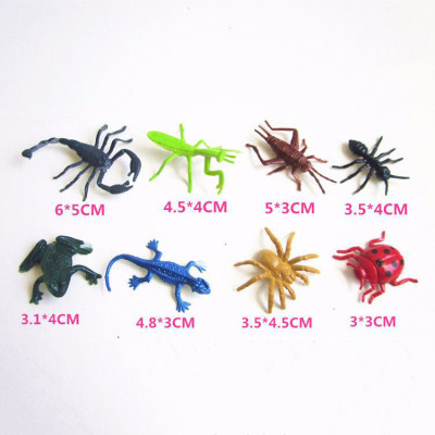 Bộ Mô Hình Nhựa Đồ Chơi 8 con Côn Trùng Dế Kiến Bọ Ngựa Bọ Cạp Ếch Thằn Lằn Nhện PB17