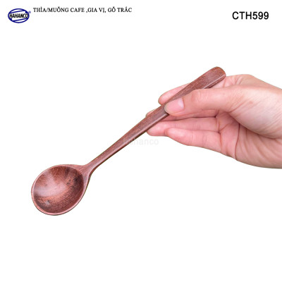 Thìa Muỗng Tròn Gỗ Trắc Cẩm Cỡ Lớn Phong Cách Hàn Quốc - CTH599