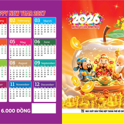 Bộ Combo 10 Lịch Túi Năm 2026 - Bính Ngọ