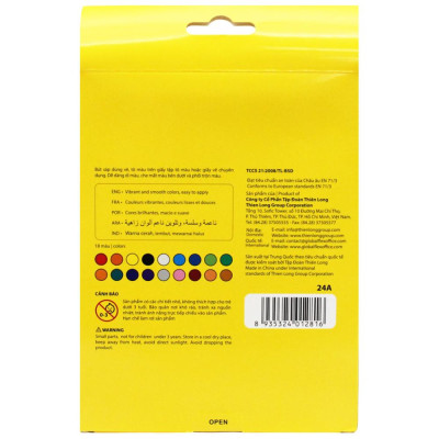 Hộp 18 Bút Sáp Dầu Lục Giác Hexagonal Oil Pastels - Colokit OP-C030