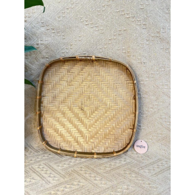 Mẹt tre vuông thủ công ONGTRE 20-30cm phục vụ nhà hàng, decor trang trí