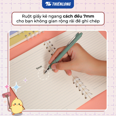 Sổ lò xo đường kẻ ngang 7mm A5 Thiên Long