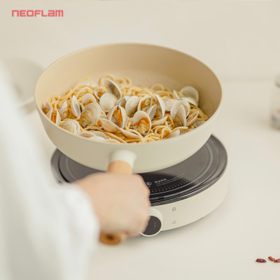 [Hàng chính hãng] Bộ đôi chảo sâu, đa năng 26cm & bếp từ đơn Fika Neoflam Hàn Quốc. Hàng có sẵn, giao ngay