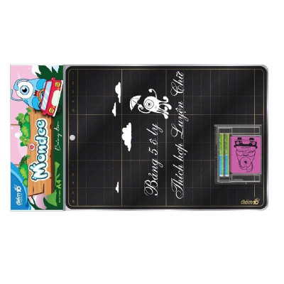 Bảng Phấn Học Sinh - Kẻ Ô + Phấn + Lau Bảng - Thiên Long TP-B021 - Màu Đen