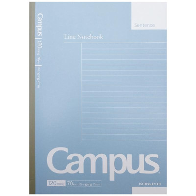 Tập Basic Notebook - Kẻ Ngang - 120 Trang 70gsm - Campus NB-B5L120BS