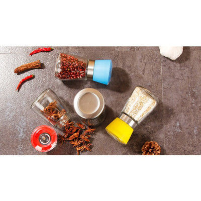 Lọ Xay Tiêu Cầm Tay Siêu Nhanh Bằng Thủy Tinh Dày Dặn Có Nắp Đậy - Hàng Cao Cấp