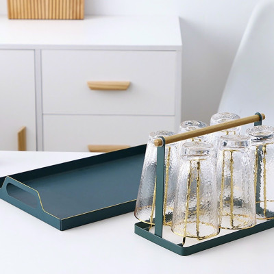 KHAY ĐỰNG CỐC CHÉN MÀU XANH CỔ VỊ CÓ CHỐNG TRƠN TRƯỢT