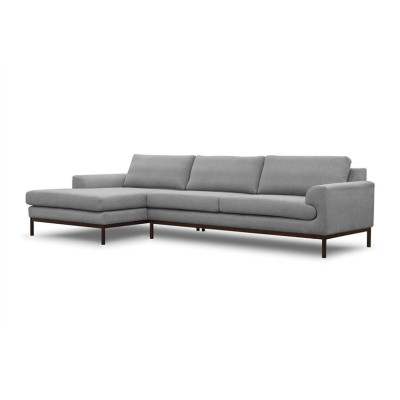 Ghế sofa góc trung bình Juno S70968 289 x 88/153 x 85 cm (Xám)