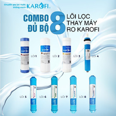 Bộ 8 Lõi Lọc Nước Thay Máy Lọc Nước RO KAROFI 8 Cấp Lọc