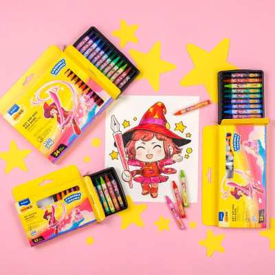 Hộp 24 Bút Sáp Màu Rửa Được Colorkit - Thiên Long SWCR-C003/AK