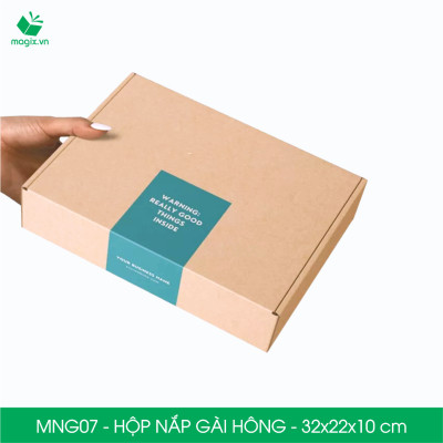 MNG07 - 32x22x10cm - Combo 60 hộp nắp gài hông - Thùng carton đóng hàng 