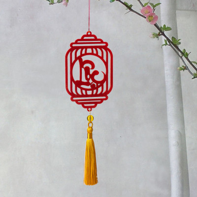 Set 6 dây treo Tết Thư pháp handmade màu đỏ COMBO T6D trang trí mai đào