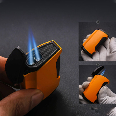 Vỏ Hột Quẹt Bật Lửa Khò 2 Tia  H133 Thiết Kế Độc Lạ Lửa Khò Mạnh Mẽ - Dùng Gas Cao Cấp