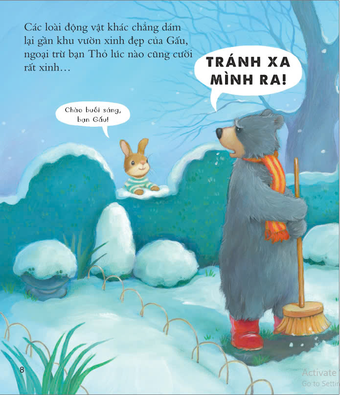 Sách - The Snow Rabbit - Chú Thỏ Tuyết Hình Phủ Nhũ Lấp Lánh - ndbooks