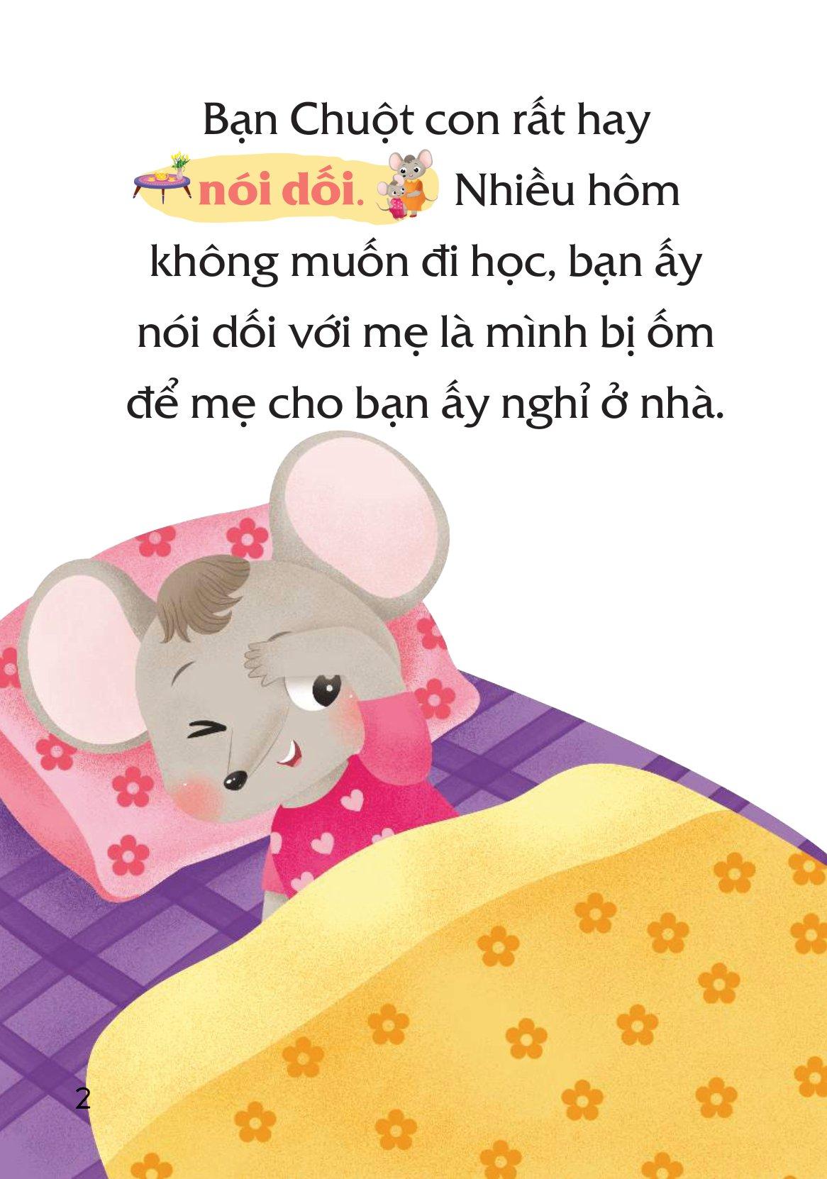 Sách Truyện Tranh Song Ngữ Việt Anh Cho Bé - Bé Ngoan Không Nói Dối