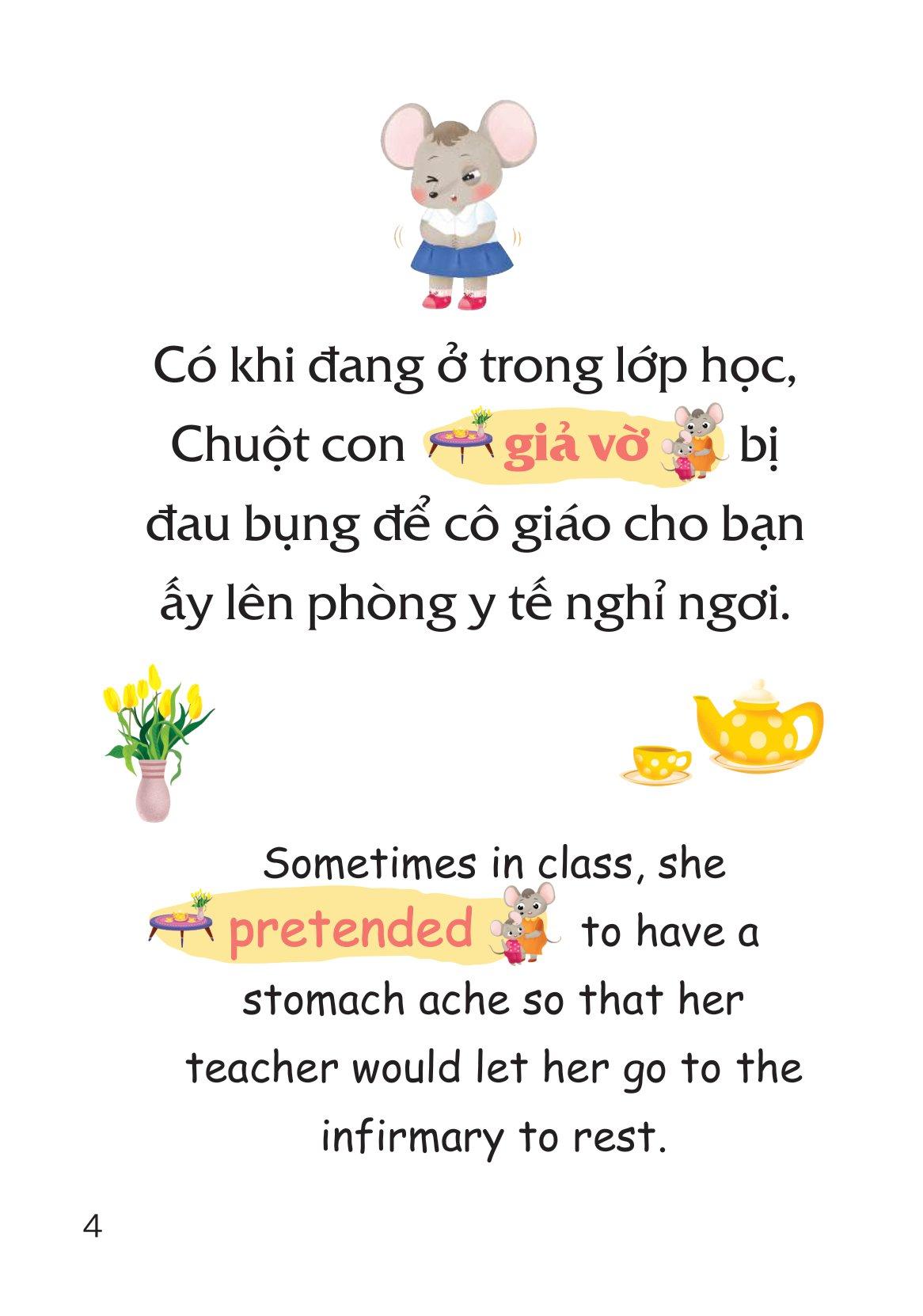 Sách Truyện Tranh Song Ngữ Việt Anh Cho Bé - Bé Ngoan Không Nói Dối