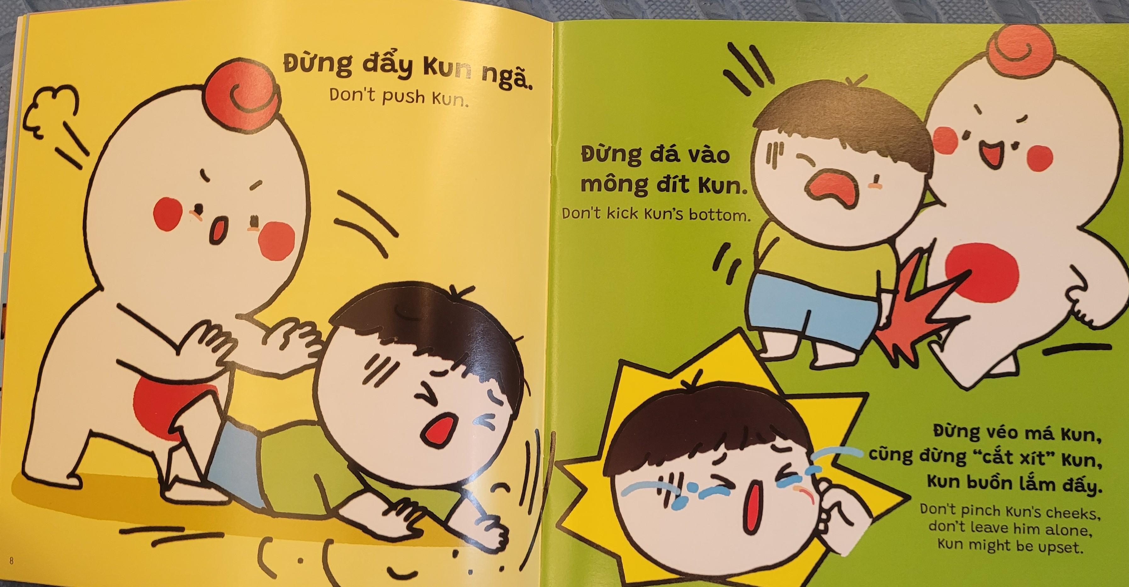 Sách Ehon Miu Bé Nhỏ Phần 3 Song Ngữ - Đừng Bắt Nạt Nhé