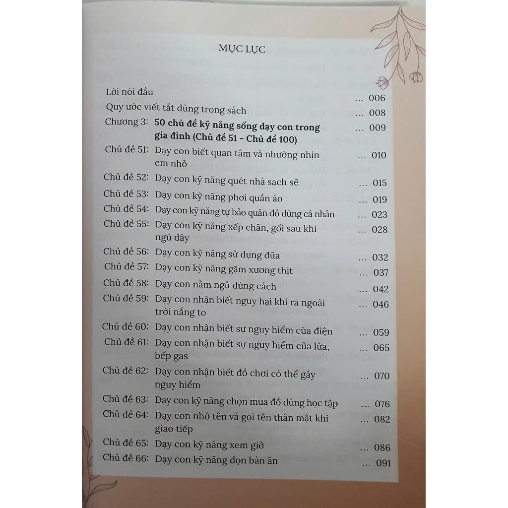 100 kỹ năng sống dạy con trong gia đình từ 3 đến 10 tuổi tập 2 ( HA)