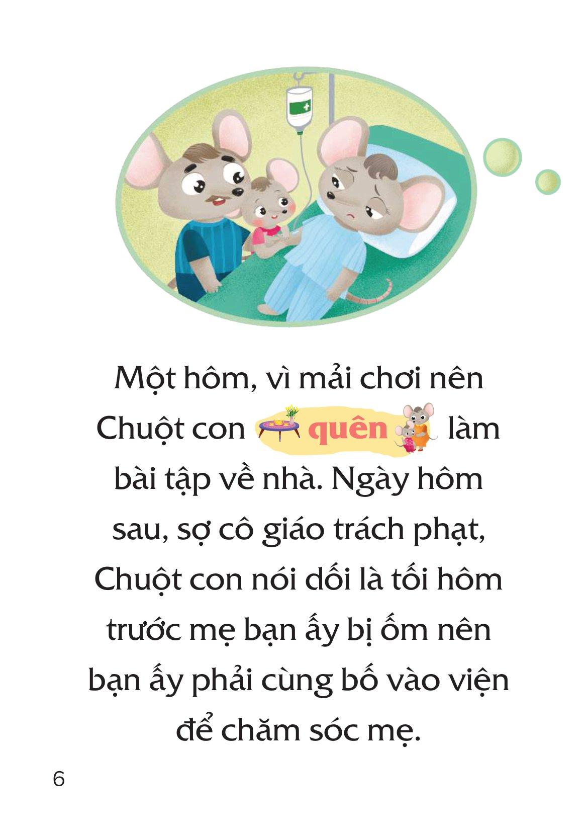 Sách Truyện Tranh Song Ngữ Việt Anh Cho Bé - Bé Ngoan Không Nói Dối