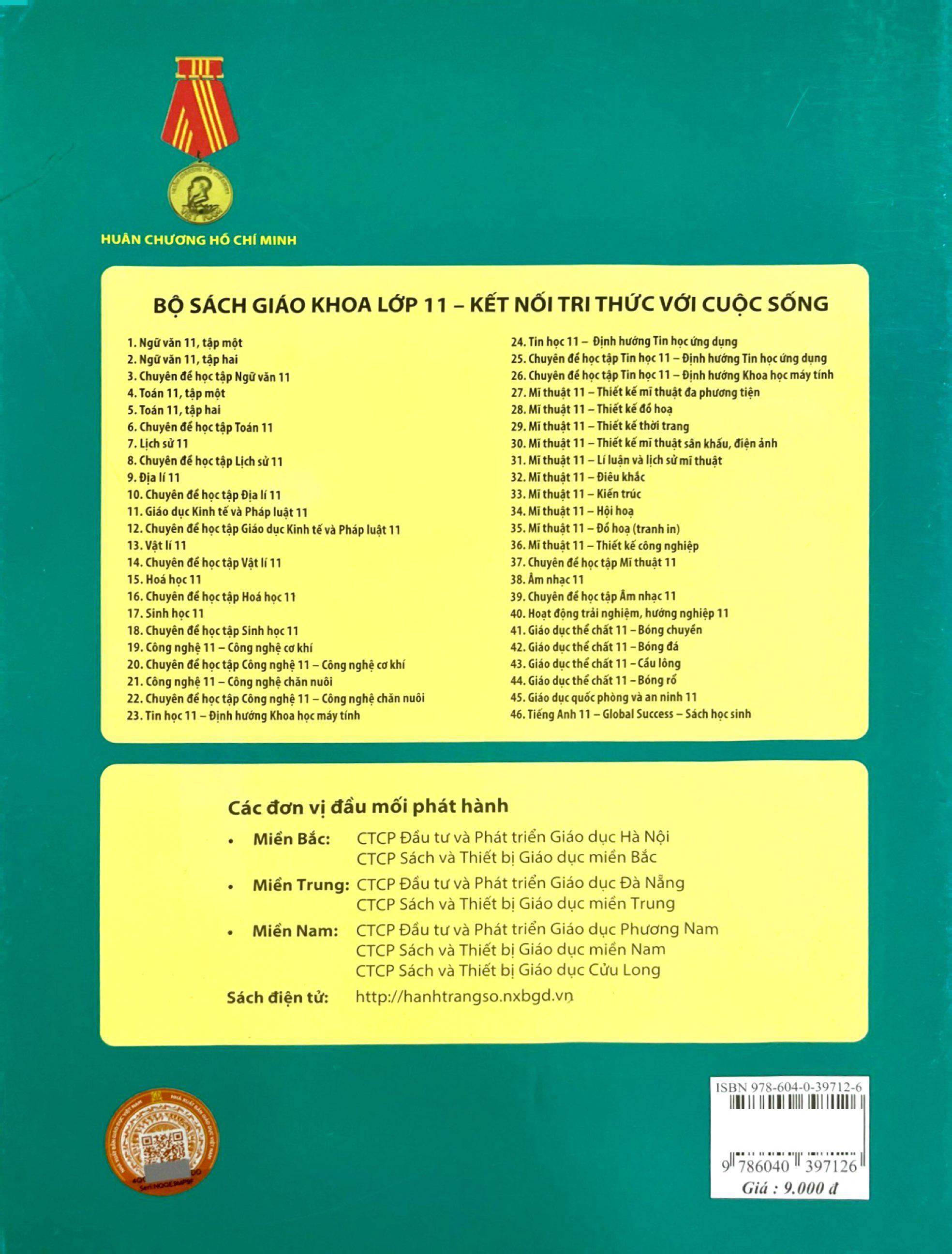 Sách Giáo Khoa Chuyên Đề Học Tập Sinh Học 11 (Kết Nối) (Chuẩn)