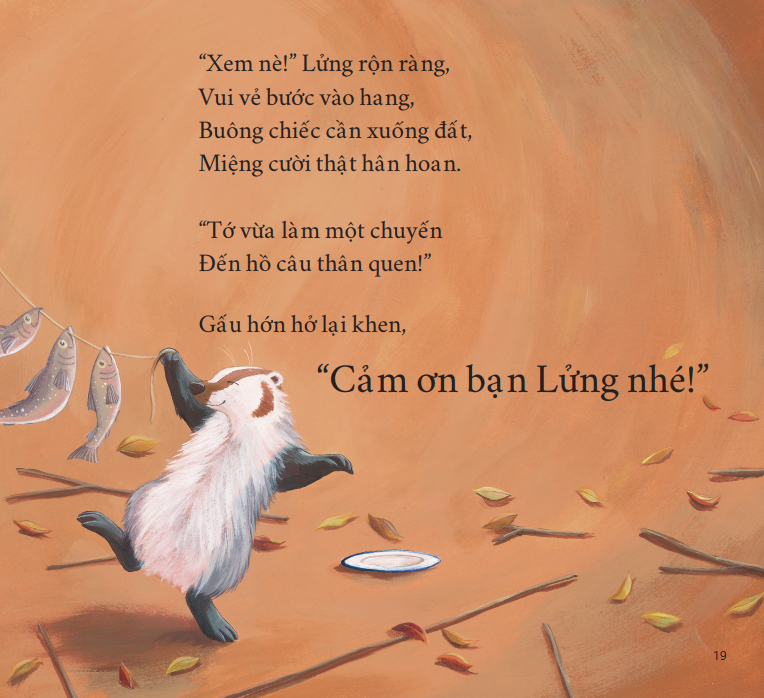 Sách tranh song ngữ Gấu nói cảm ơn - Ehoembooks