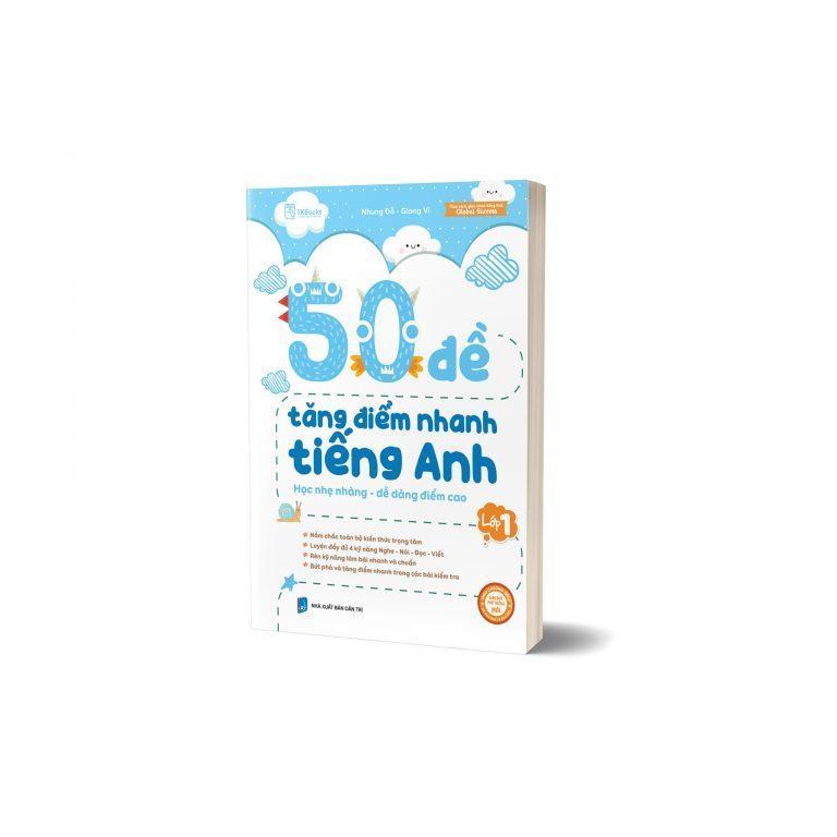 Sách - 50 Đề Tăng Điểm Nhanh Tiếng Việt, Toán, Tiếng Anh - Lớp 1 - MCBooks