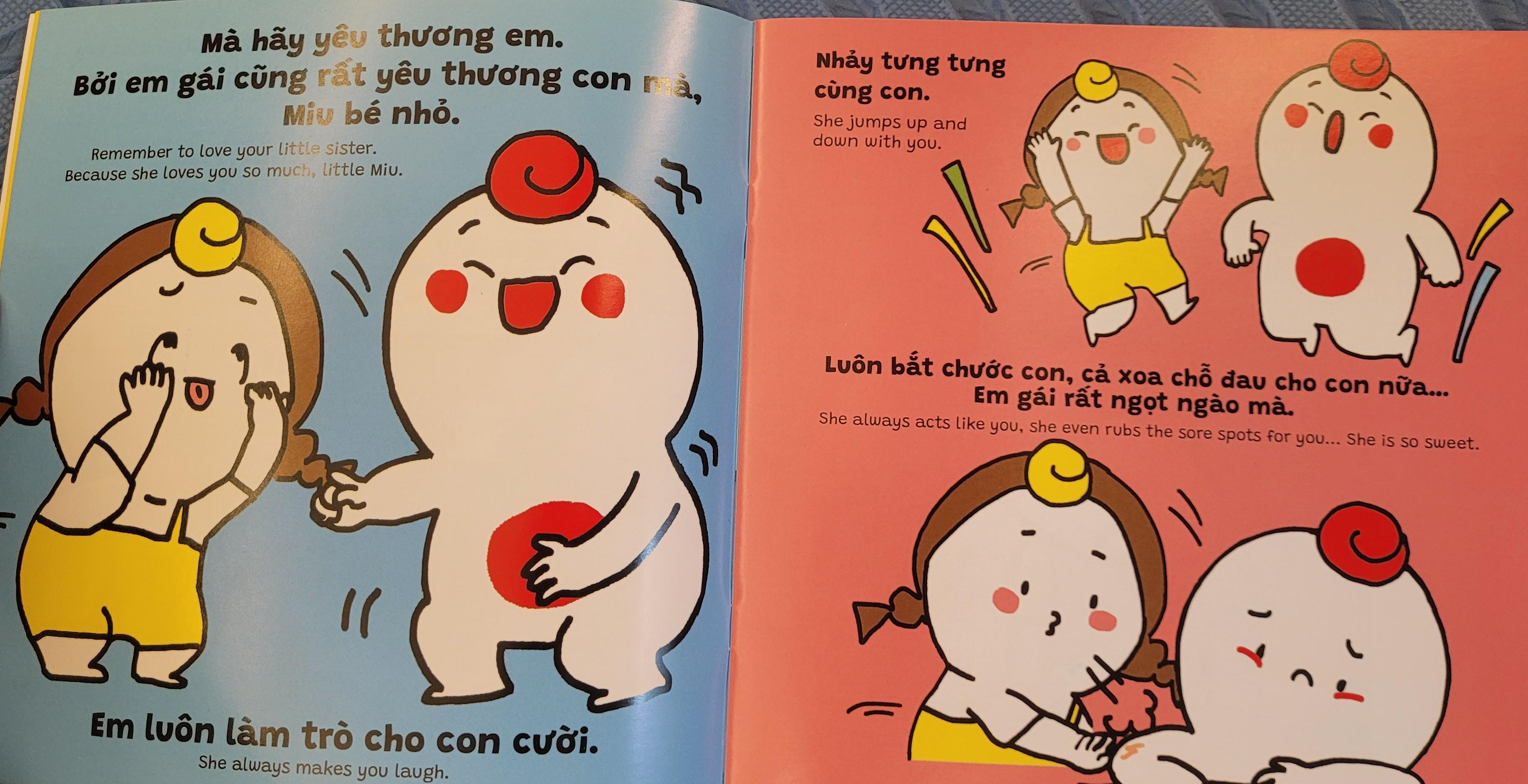 Sách Ehon Miu Bé Nhỏ Phần 3 Song Ngữ - Đừng Bắt Nạt Nhé