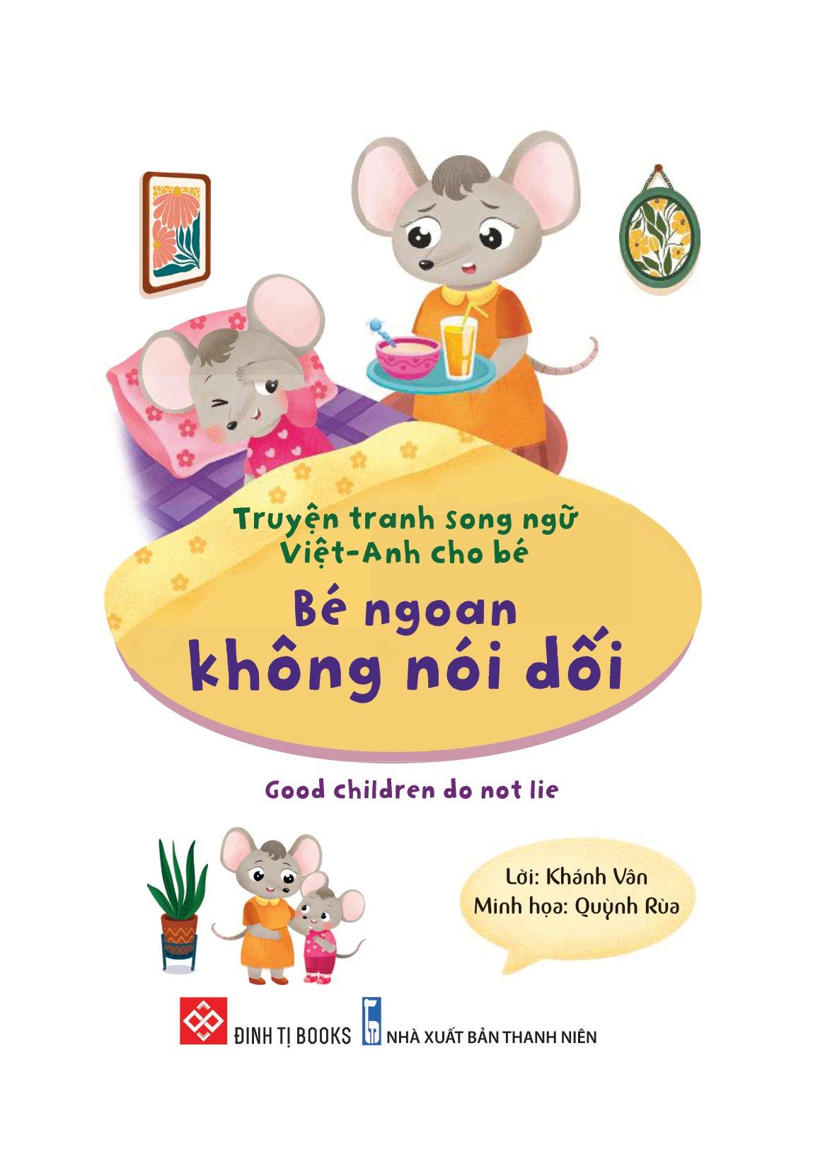 Sách Truyện Tranh Song Ngữ Việt Anh Cho Bé - Bé Ngoan Không Nói Dối