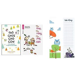 Combo 2 cuốn sách cùng con trưởng thành: Trò Chơi Cho Con: Trò Vui Dễ Nhất Thế Gian Với Một Tờ Giấy + Cách Khen, Cách Mắng, Cách Phạt Con + Tặng bookmark Happy