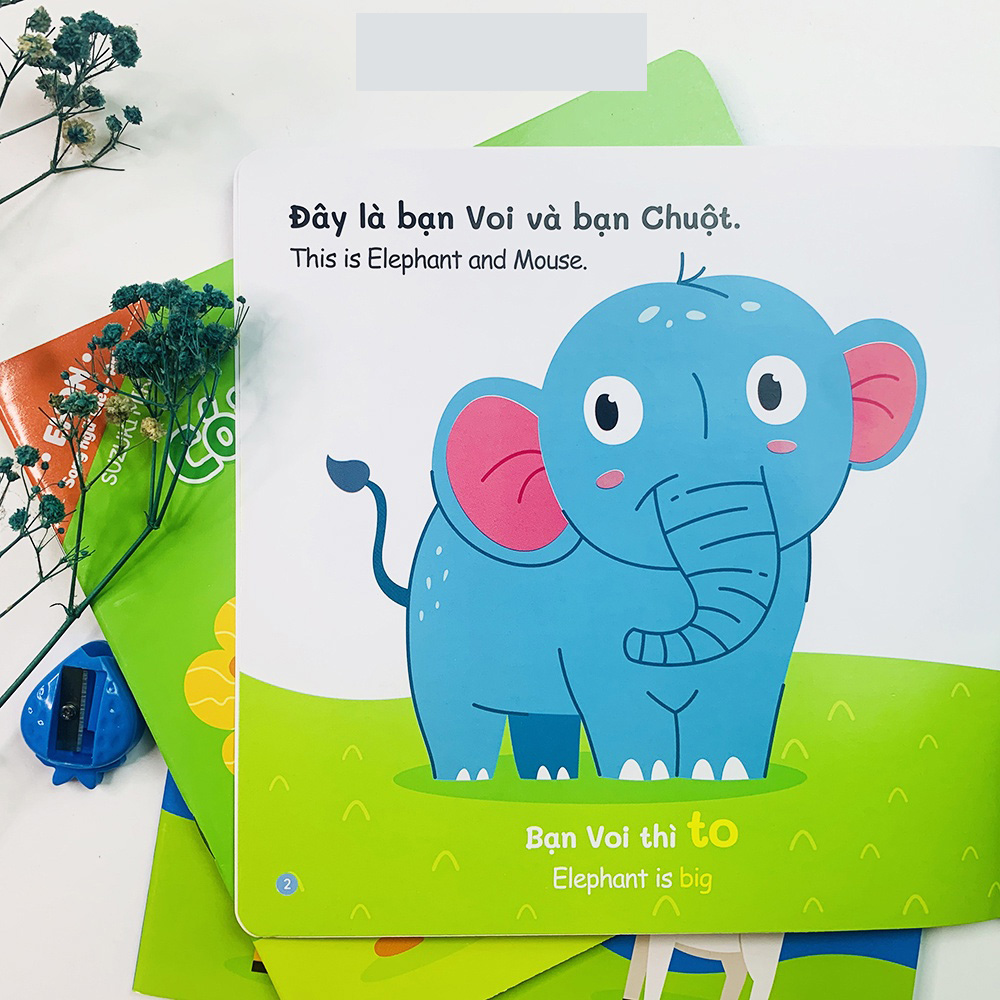 Sách - Combo 8 cuốn Ehon Toán Học Đầu Đời Cùng Con Học Toán - Song Ngữ Việt Anh Cho Bé 0-3 Tuổi