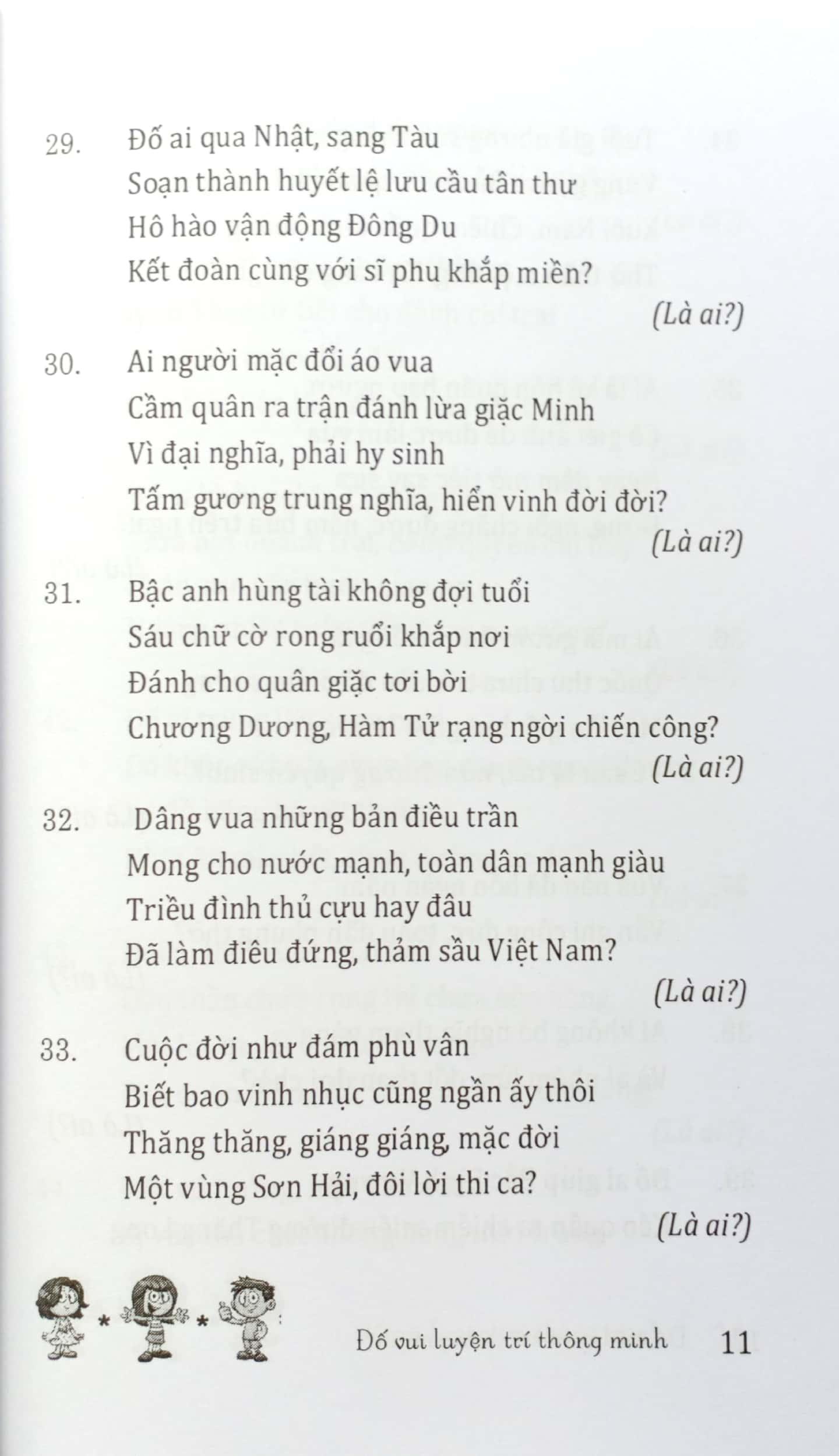 Câu Đố Luyện Trí Thông Minh - Nhân Vật, Địa Danh