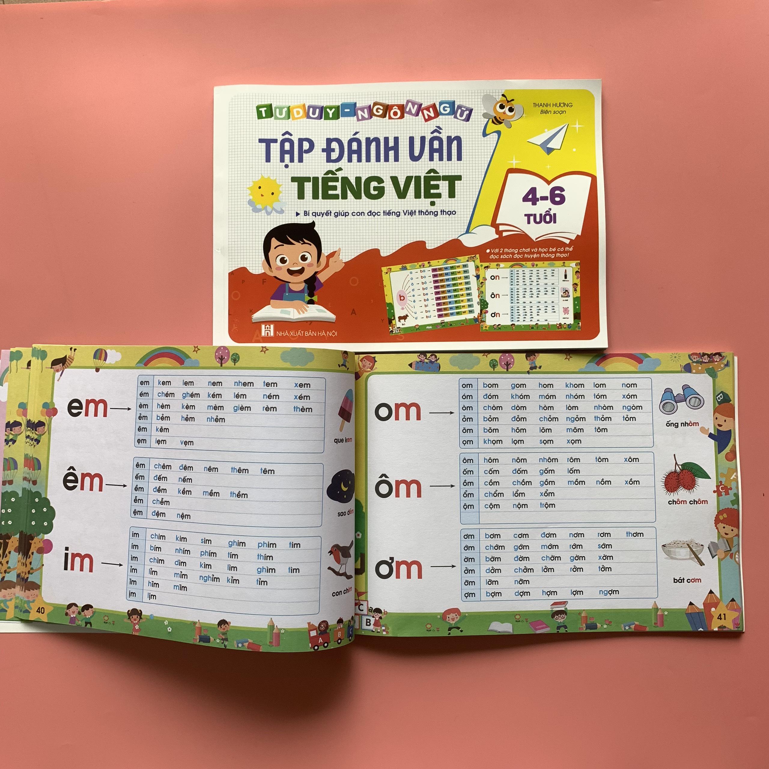 Sách Tập Đánh Vần Tiếng Việt, Tư Duy Ngôn Ngữ - Bí Quyết Giúp Con Đọc Tiếng Việt Thông Thạo Phiên Bản Mới 124 Trang