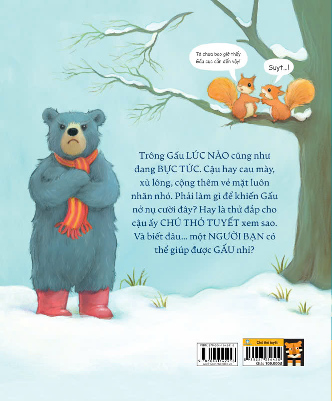 Sách - The Snow Rabbit - Chú Thỏ Tuyết Hình Phủ Nhũ Lấp Lánh - ndbooks