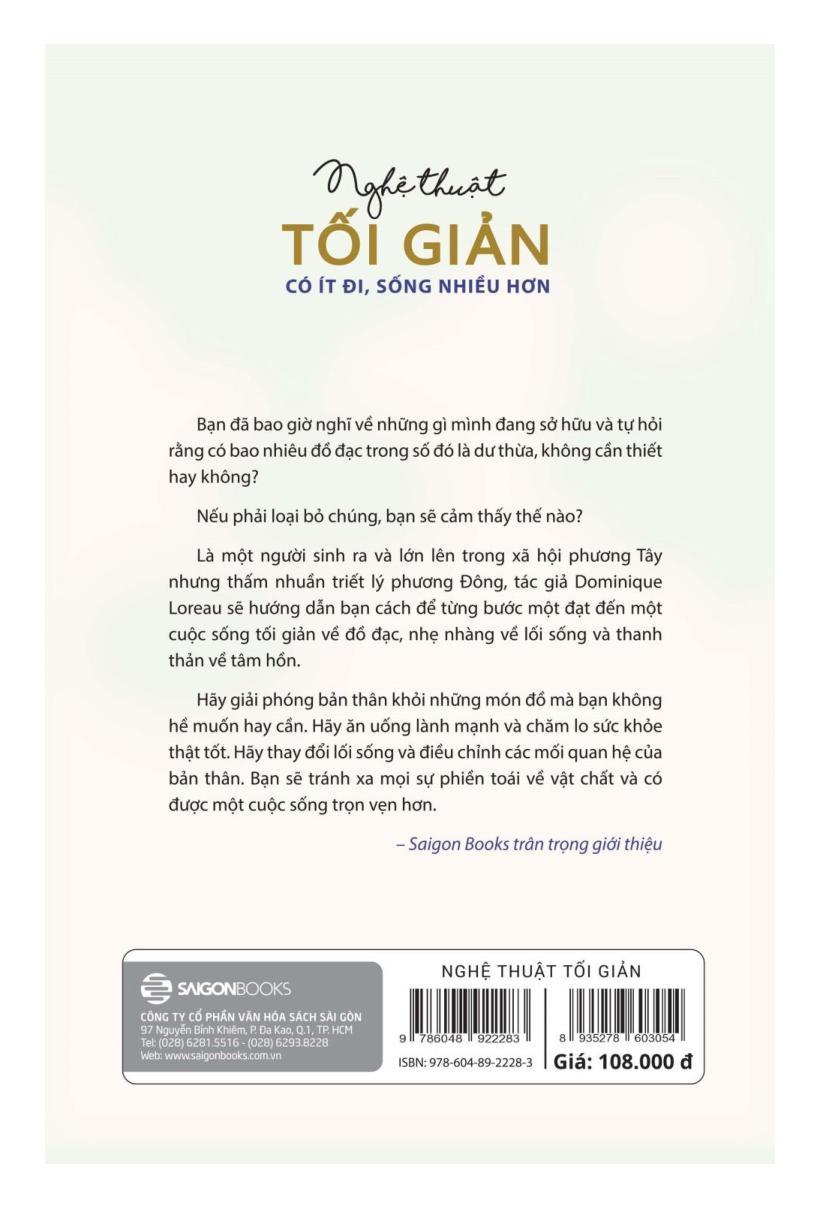 Nghệ Thuật Tối Giản: Có Ít Đi, Sống Nhiều Hơn (Tái bản)
